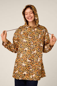 Princess Highway - Dogs & Flowers Raincoat - chocolate
