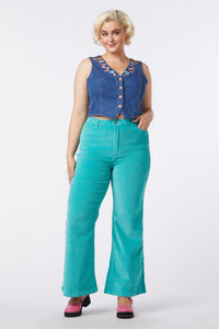 Princess Highway - Indy Flare Jean - green