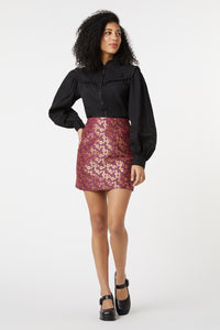 Princess Highway - Elsa Brocade Skirt - violet