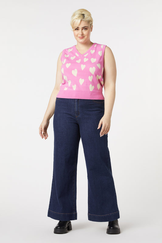 Princess Highway - Love Hearts Vest - pink
