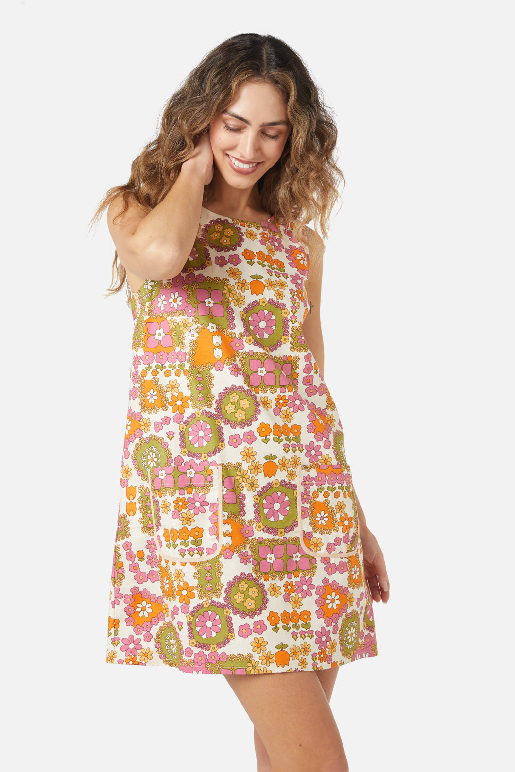 Princess Highway - Sunny Retro Shift Dress - cream