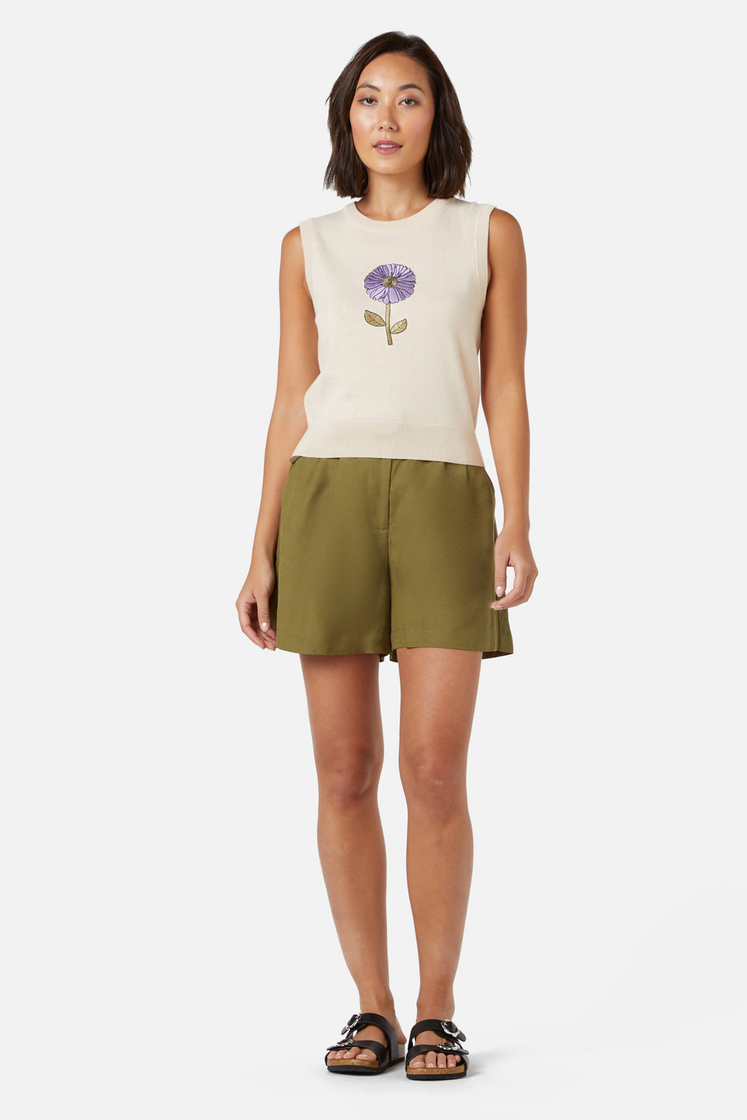 Princess Highway - Fresh Blooms Emb Vest - cream