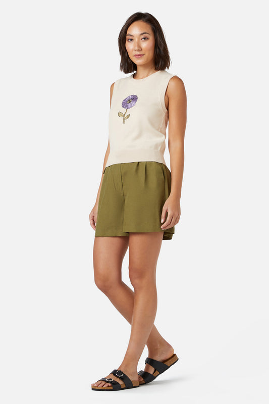 Princess Highway - Fresh Blooms Emb Vest - cream