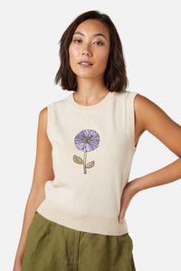 Princess Highway - Fresh Blooms Emb Vest - cream