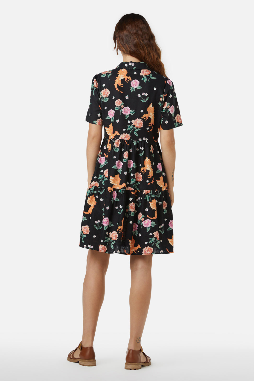 Princess Highway - Dragon Shirt Dress - green