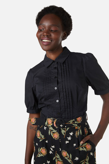 Princess Highway - Martha Pin Tuck Blouse - black
