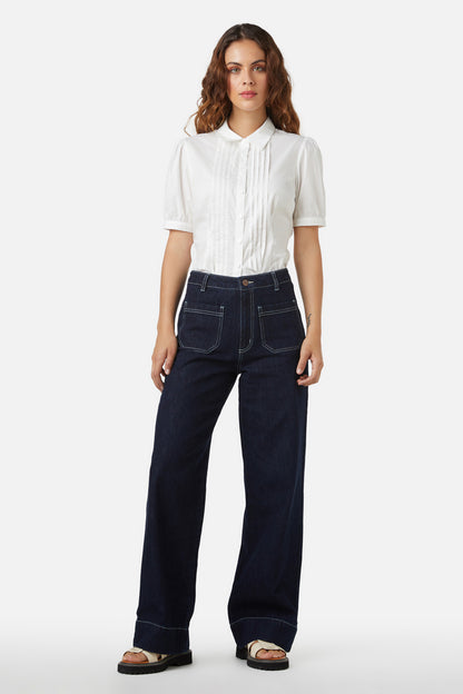 Princess Highway - Martha Pin Tuck Blouse - white