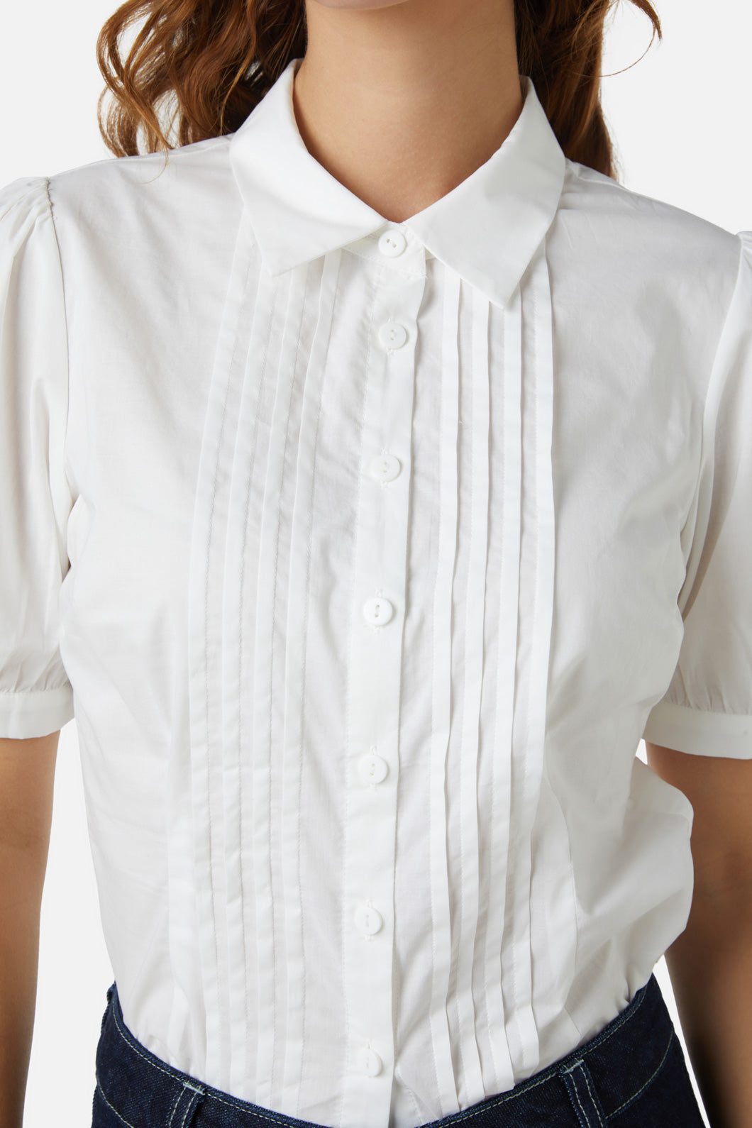 Princess Highway - Martha Pin Tuck Blouse - white