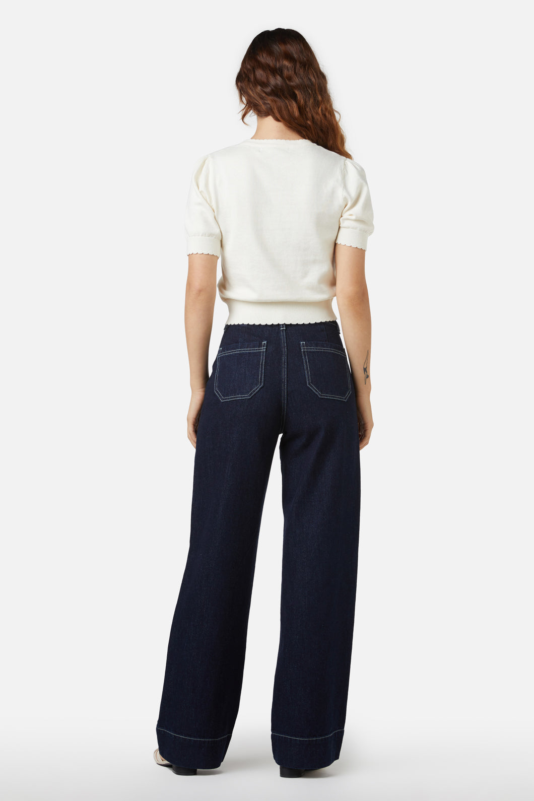 Princess Highway - Berry Sweet Emb Knit Top - cream
