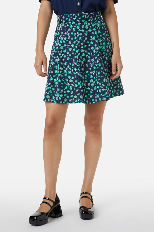 Princess Highway - Mille Fleur Skirt - navy