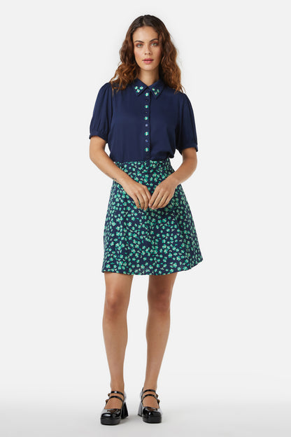 Princess Highway - Mille Fleur Skirt - navy