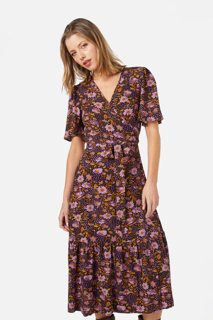 Princess Highway - Cynthia Wrap Dress - plum