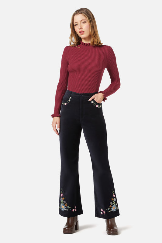 Princess Highway - Agnes Velvet Jean - navy