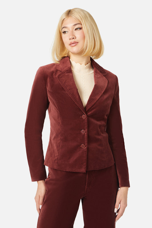 Princess Highway - Rachel Velvet Blazer - rust