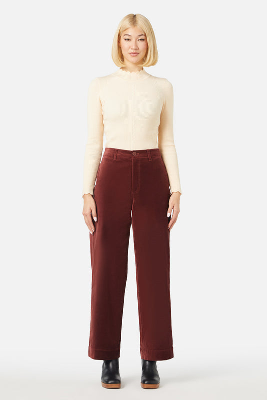 Princess Highway - Rachel Velvet Pant - rust