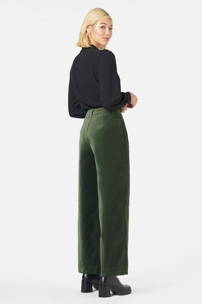 Princess Highway - Rachel Velvet Pant - forest