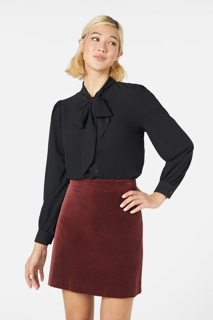 Princess Highway - Rachel Velvet Skirt - rust