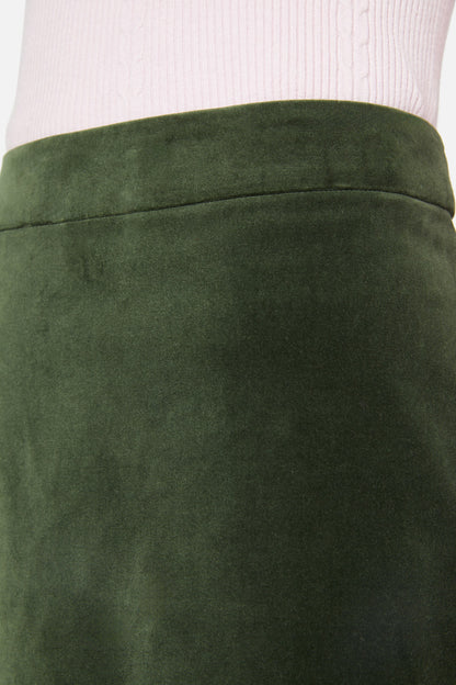 Princess Highway - Rachel Velvet Skirt - forest