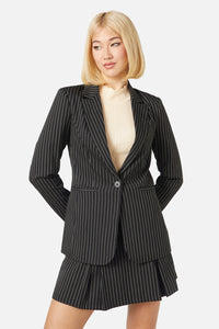 Princess Highway - Abigail Pinstripe Jacket - black