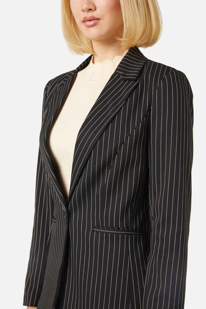 Princess Highway - Abigail Pinstripe Jacket - black