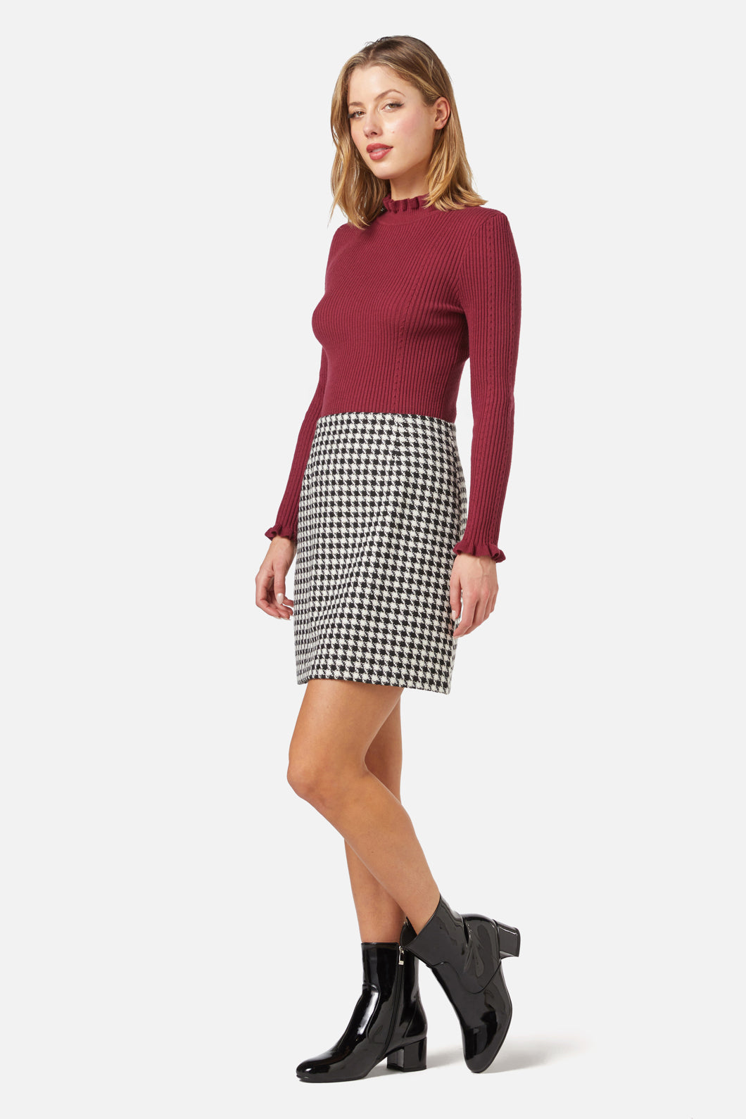 Princess Highway - Blake Check Skirt - black