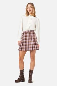 Princess Highway - Jeannie Check Mini Skirt - lilac