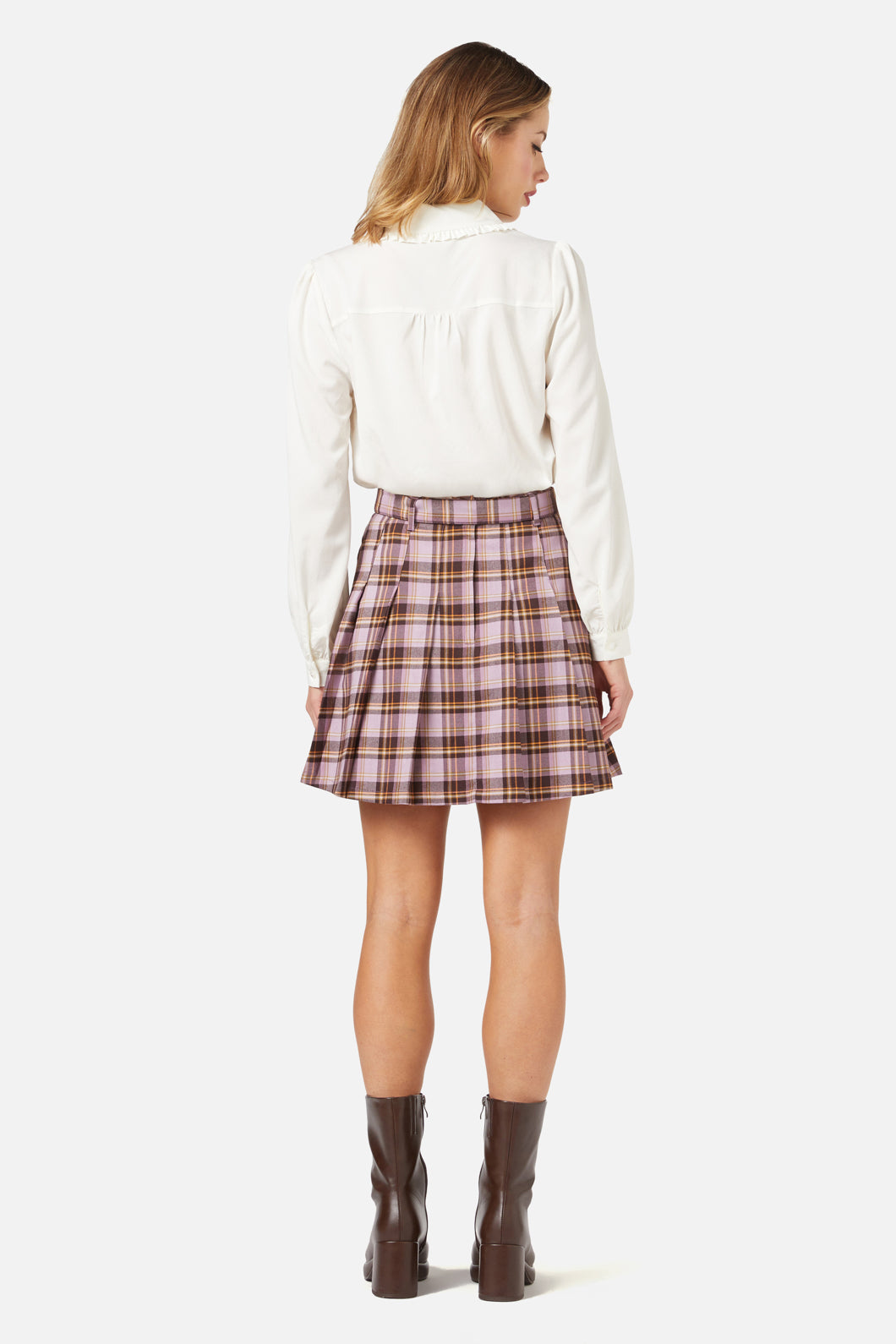 Princess Highway - Jeannie Check Mini Skirt - lilac