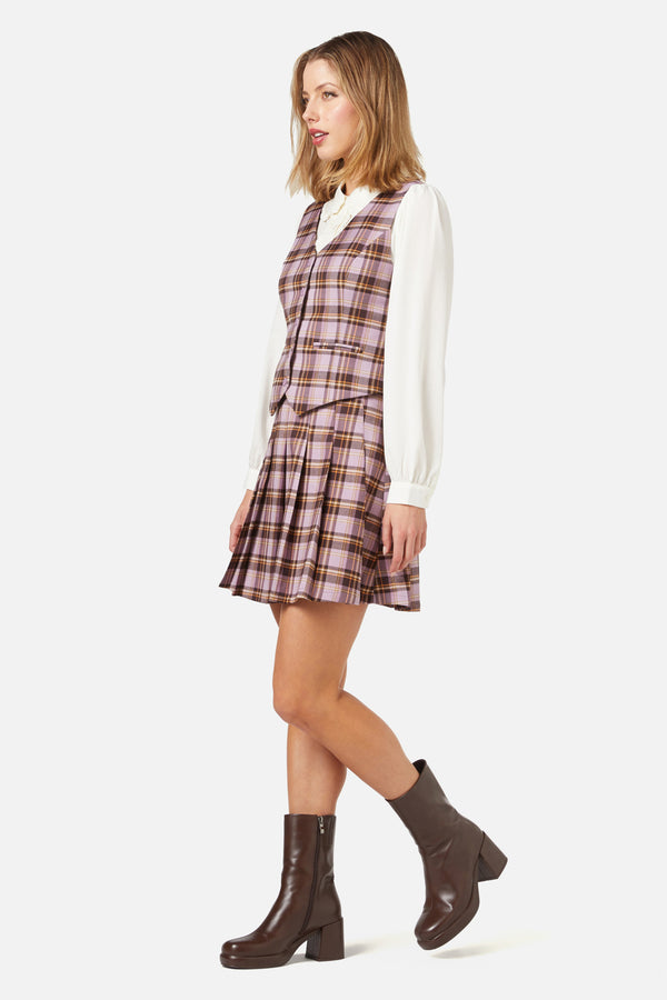 Princess Highway - Jeannie Check Vest - lilac