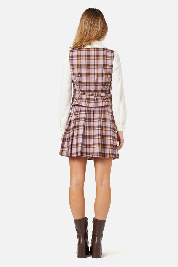 Princess Highway - Jeannie Check Vest - lilac