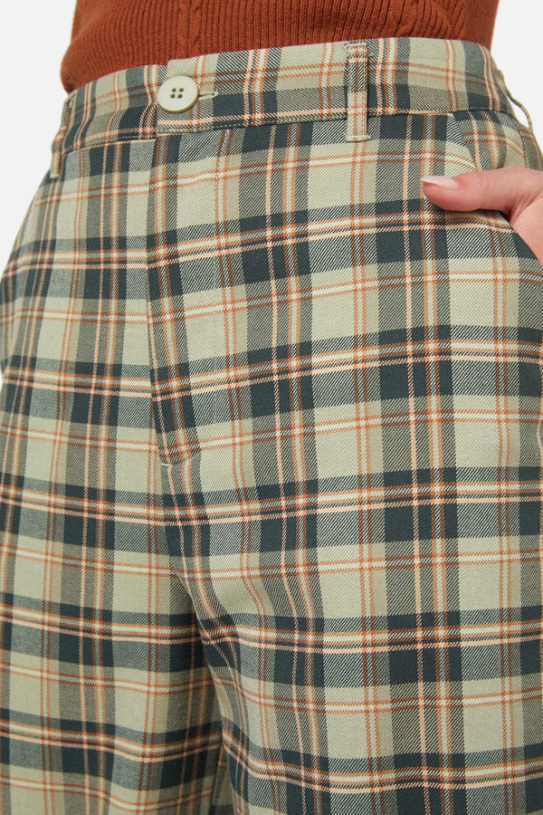 Princess Highway - Jeannie Check Pant - green