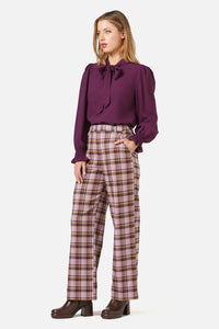 Princess Highway - Jeannie Check Pant - lilac