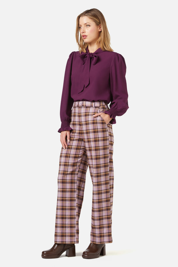 Princess Highway - Jeannie Check Pant - lilac