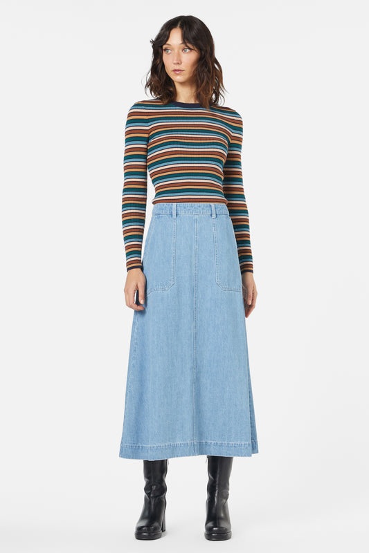 Princess Highway - Felicity Midi Skirt - light-denim