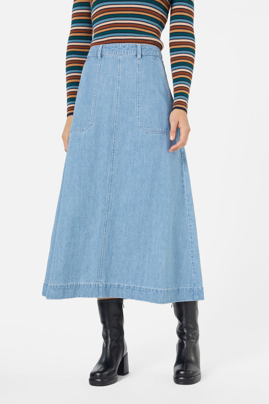 Princess Highway - Felicity Midi Skirt - light-denim