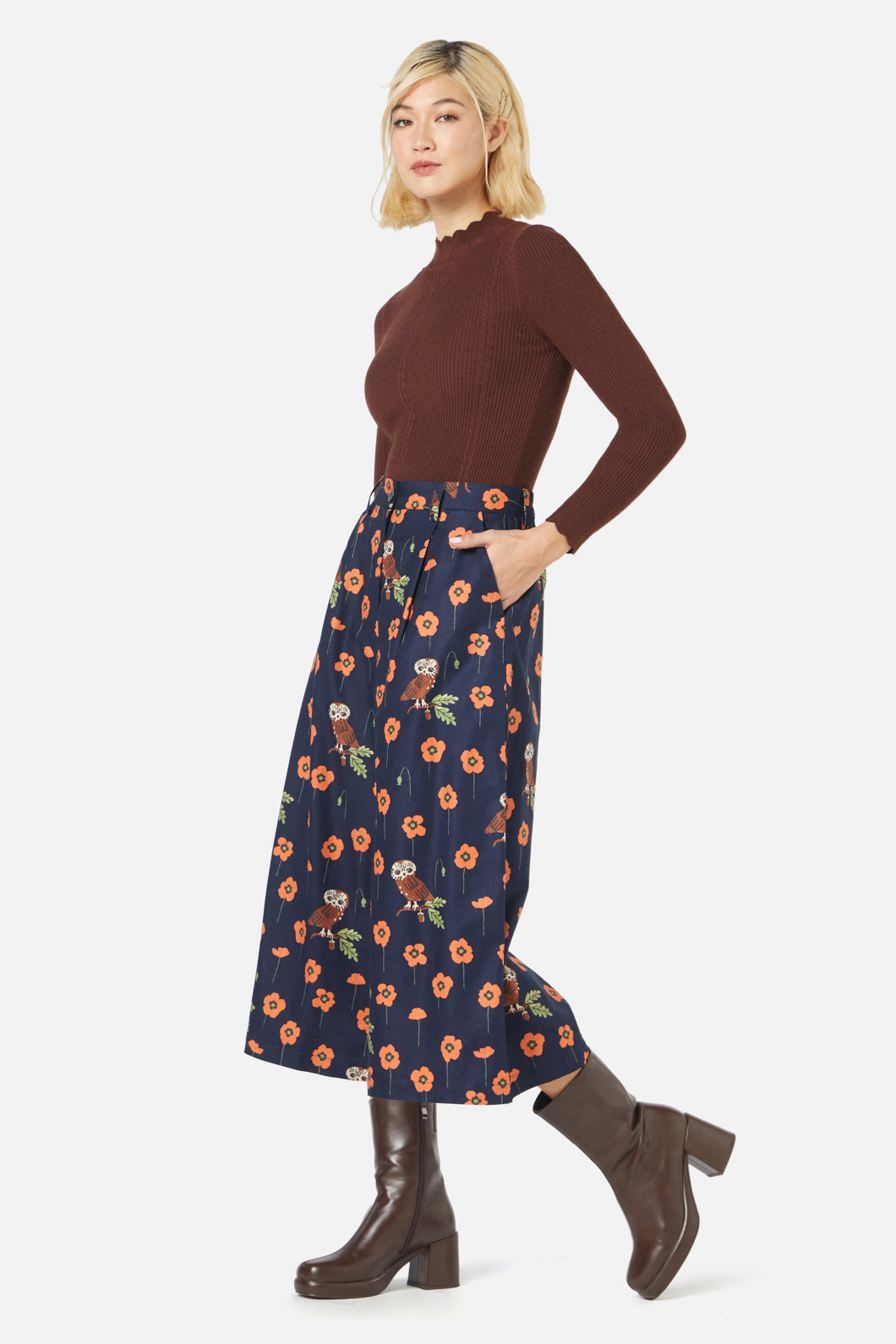 Princess Highway - Poppy Owl Skort - navy