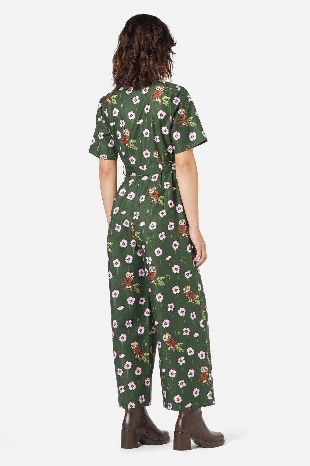 Princess Highway - Poppy Owl Jumpsuit - green