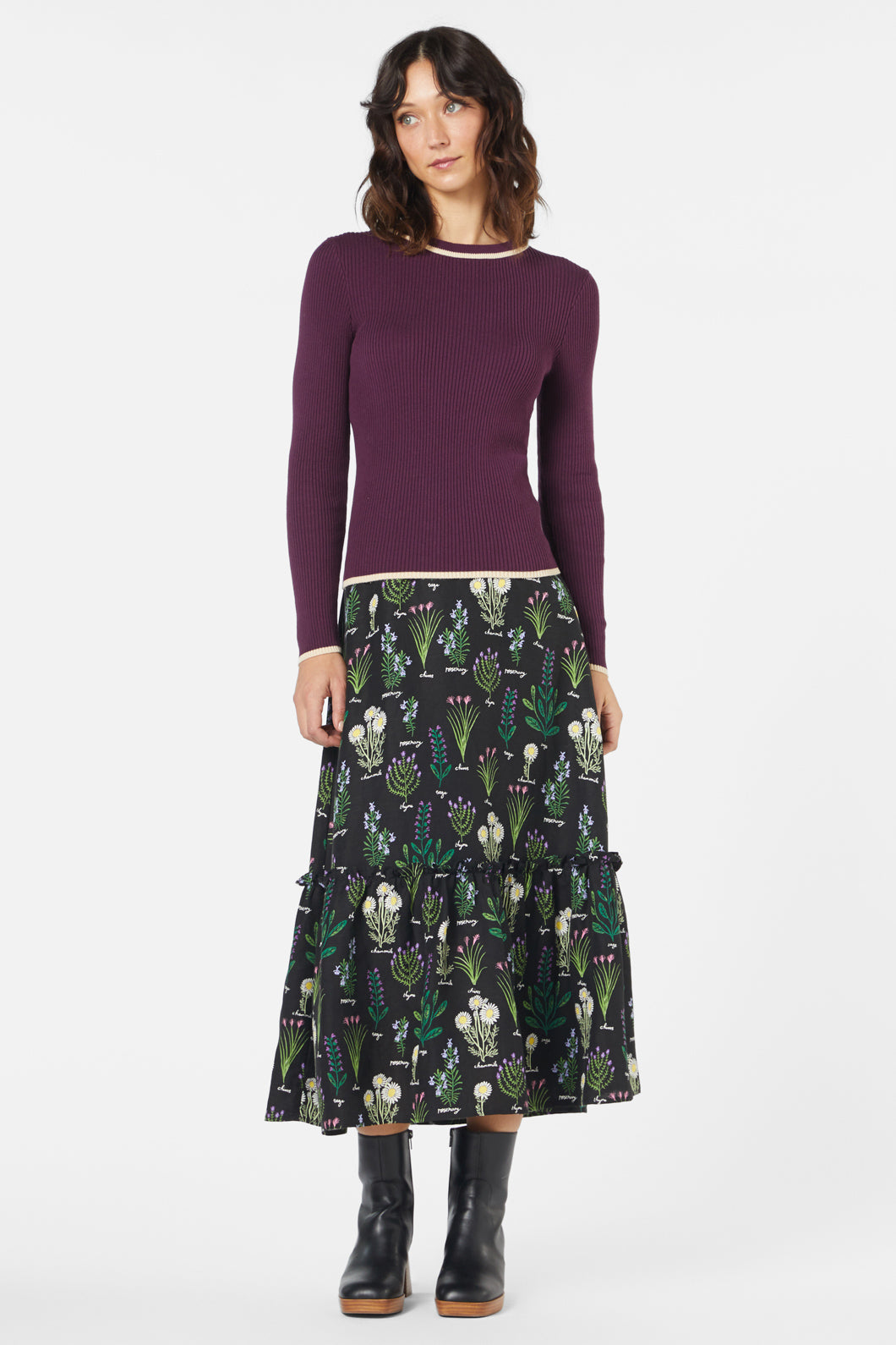 Princess Highway - Fifi Knit Top - mulberry