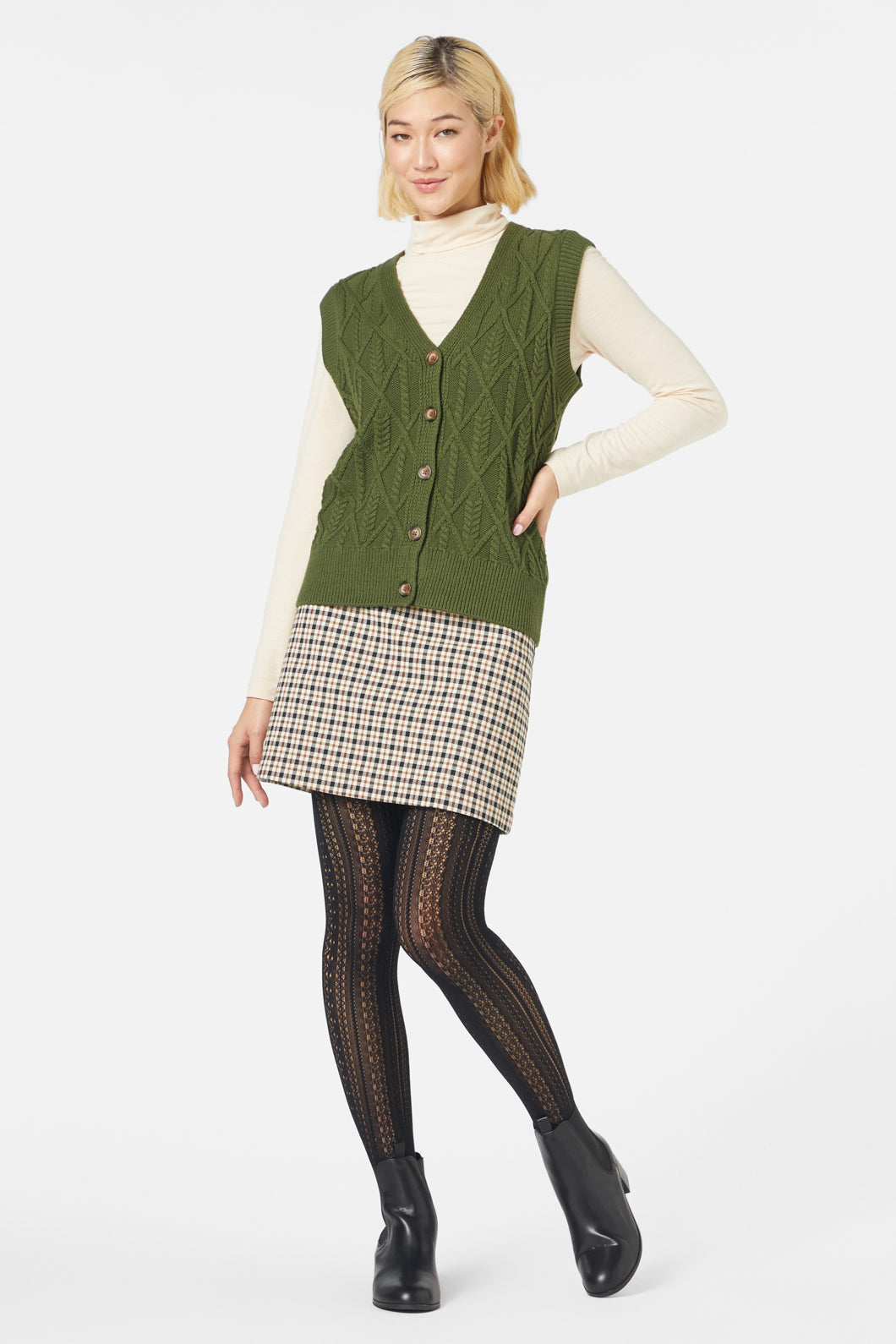 Princess Highway - Marni Long Vest - olive