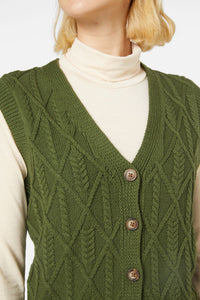 Princess Highway - Marni Long Vest - olive