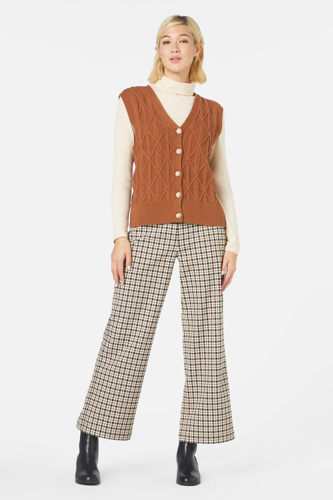 Princess Highway - Marni Long Vest - toffee