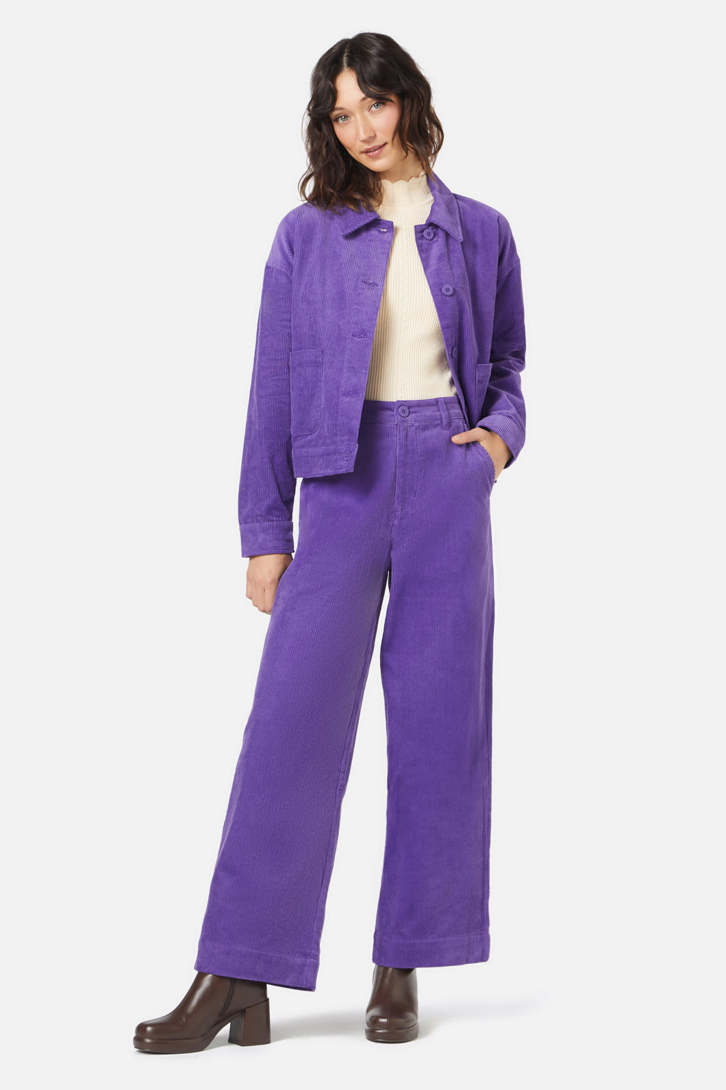 Princess Highway - Jamie Cord Jacket - purple