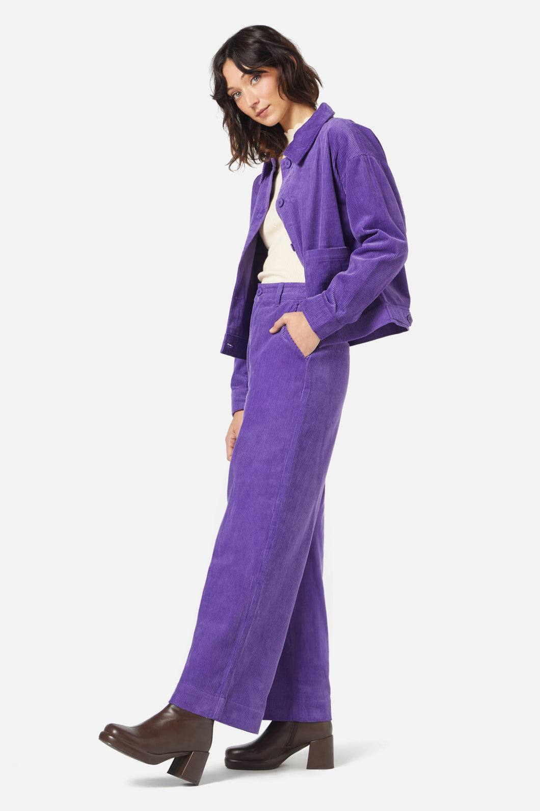 Princess Highway - Jamie Cord Jacket - purple
