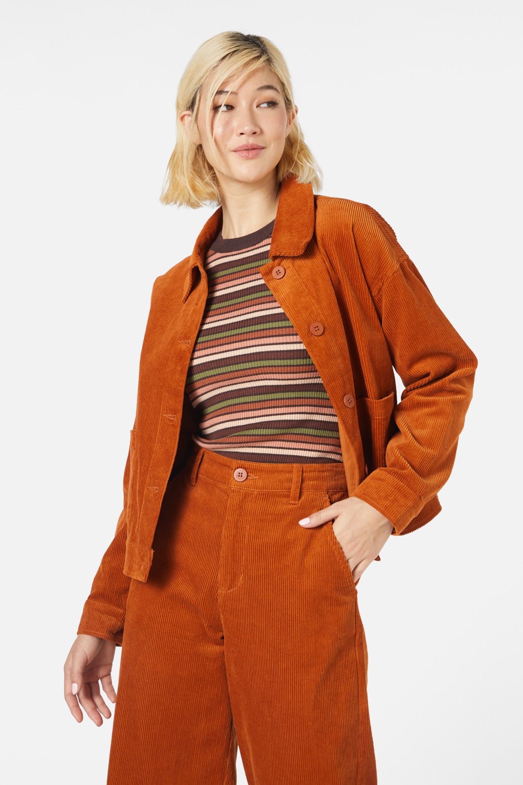 Princess Highway - Jamie Cord Jacket - orange