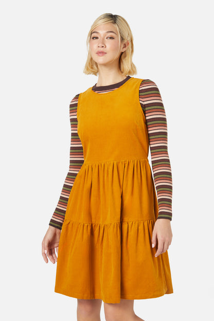 Princess Highway - Dawn Cord Pinny - mustard