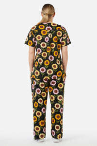 Princess Highway - Sunflower Scrub Set - black