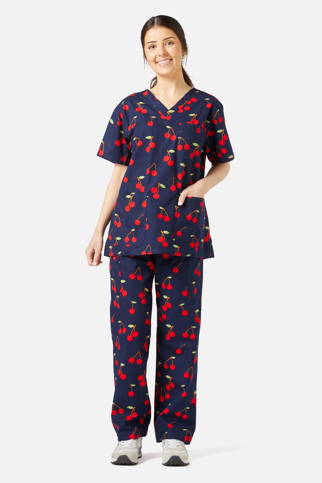 Princess Highway - Sweet Cherry Scrub Set - navy