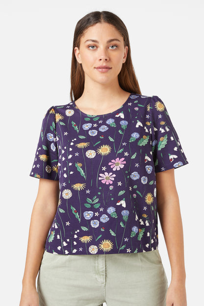 Princess Highway - Spring Garden Top - navy