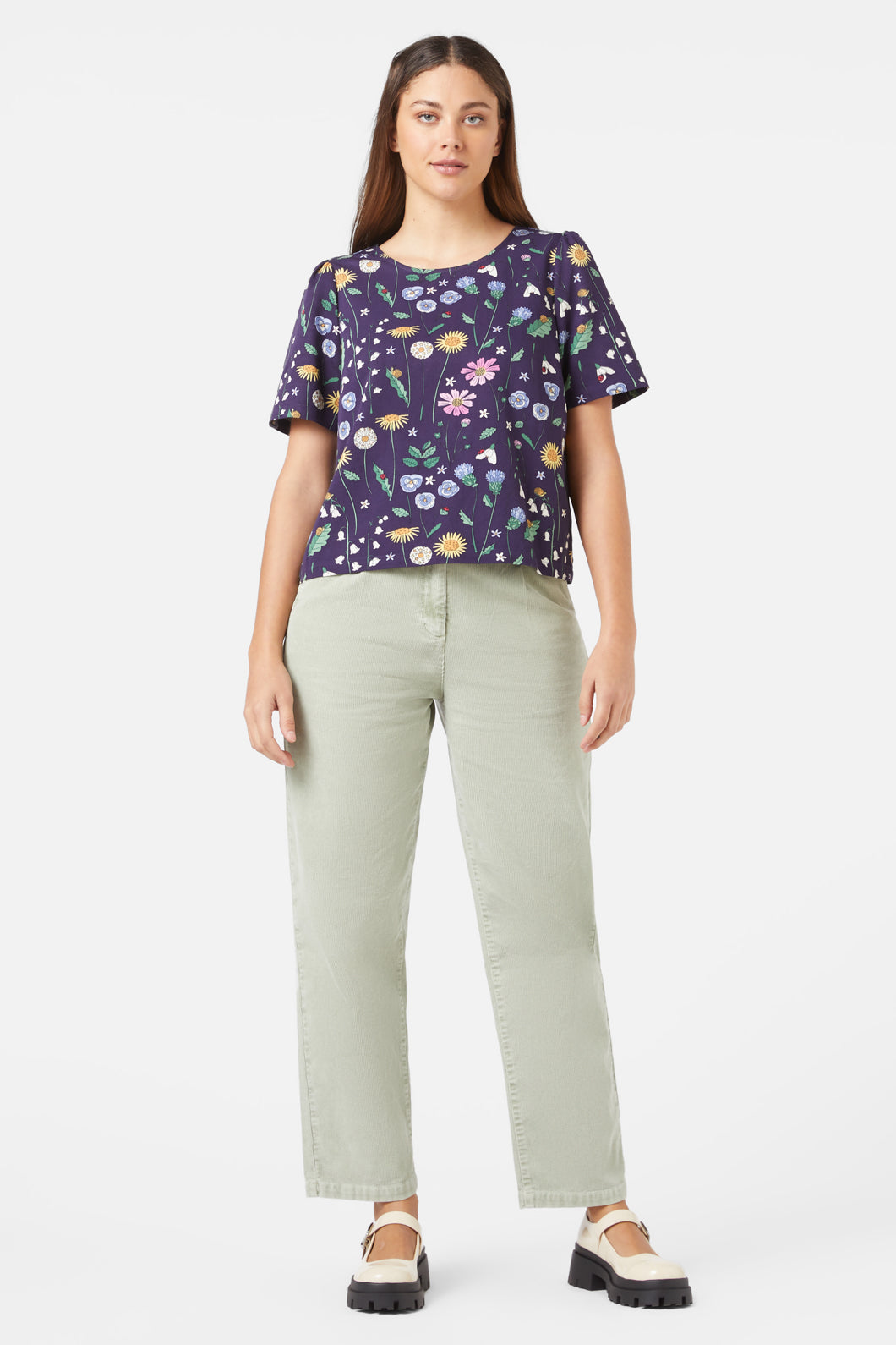 Princess Highway - Spring Garden Top - navy