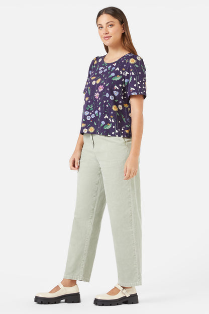 Princess Highway - Spring Garden Top - navy