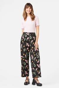 Princess Highway - Wild Flower Pant - black